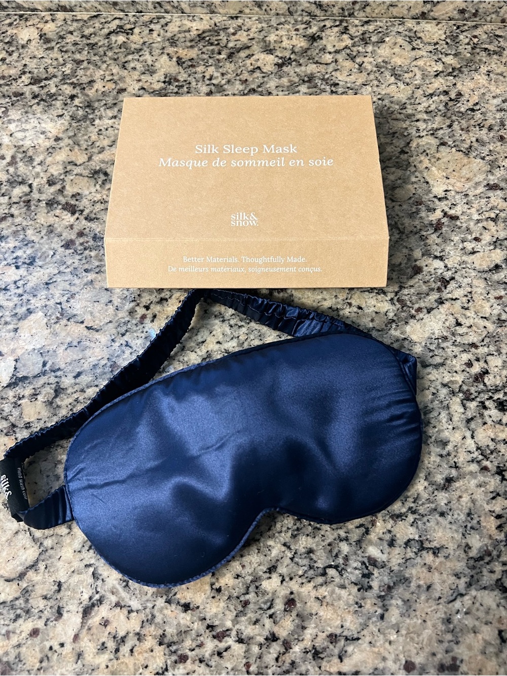 Navy Silk Sleep Mask - Luxurious Eye Mask